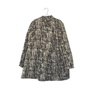 Lane Bryant Black and White Textured Jacket metallic size 22/24